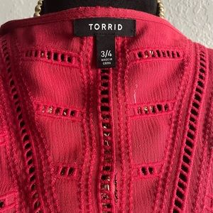 Torrid Red duster size 3/4